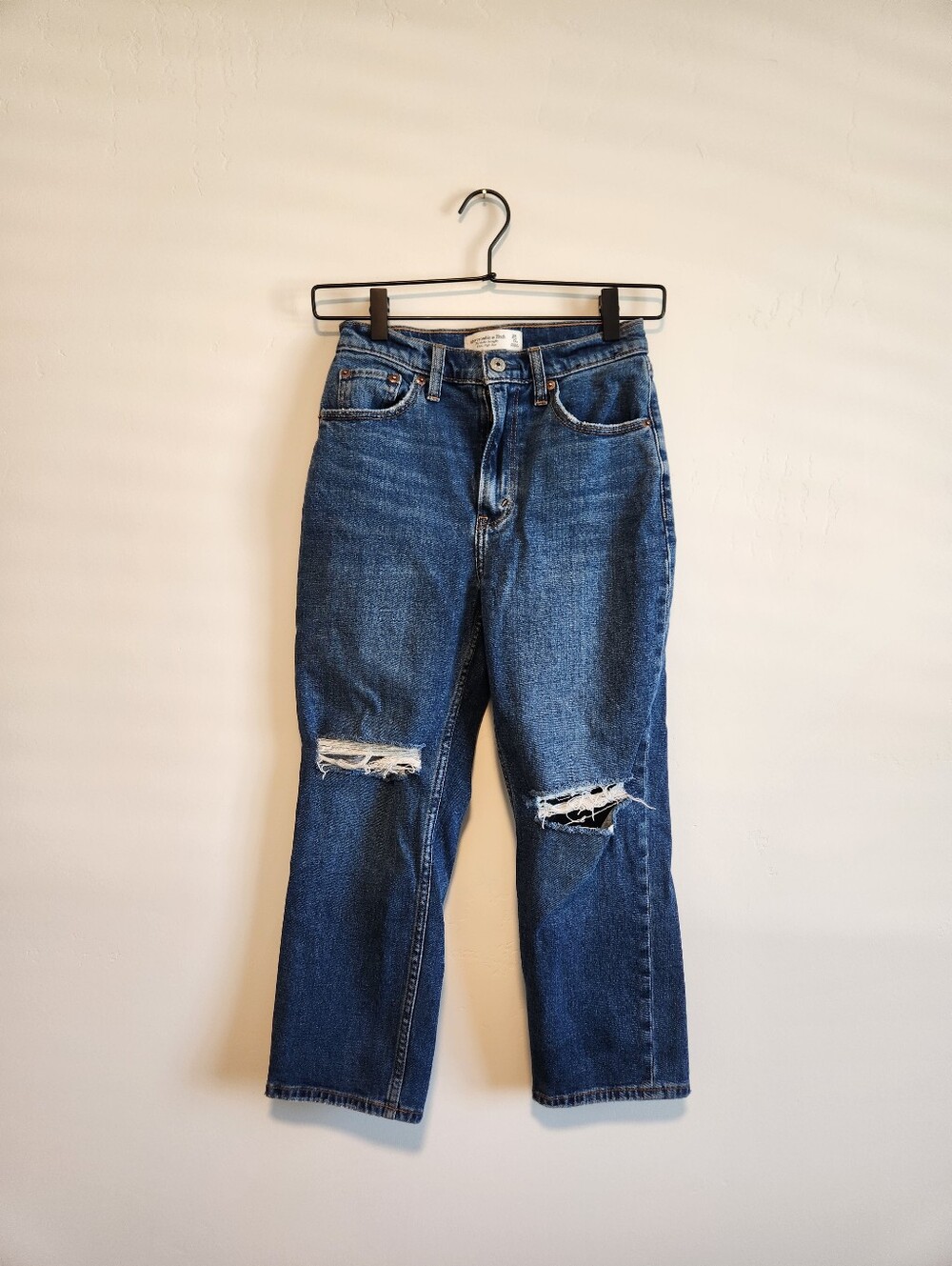Abercrombie & Fitch Curve Love The Ankle Straight Ultra High Rise Jean Size 25/0